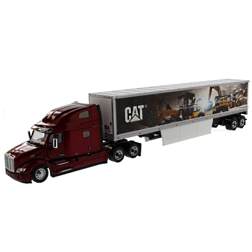 Peterbilt 579 Day Cab with Cat Mural Trailers - 1:50